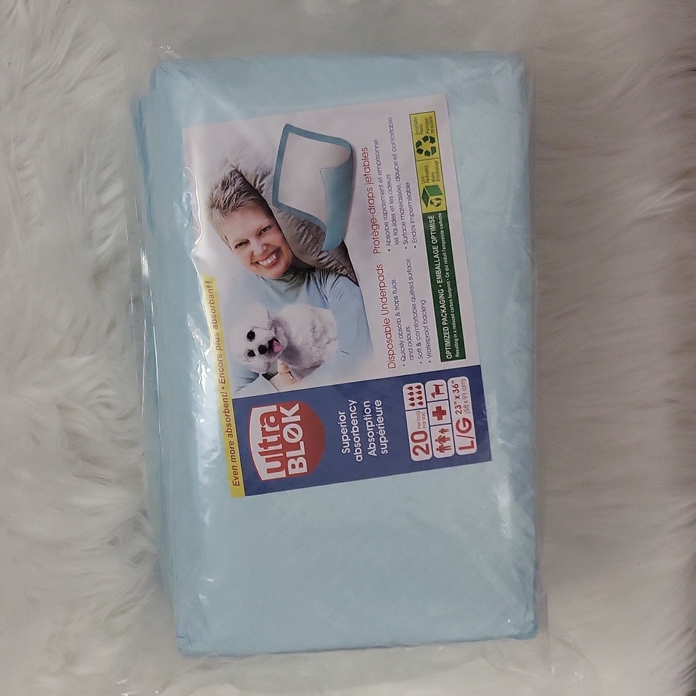 SALE!! Brand New ULTRA BLOCK DISPOSABLE UNDERPADS-20CT
